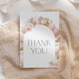 Boho Pampas Grass Girl Baby Shower Tack Kort