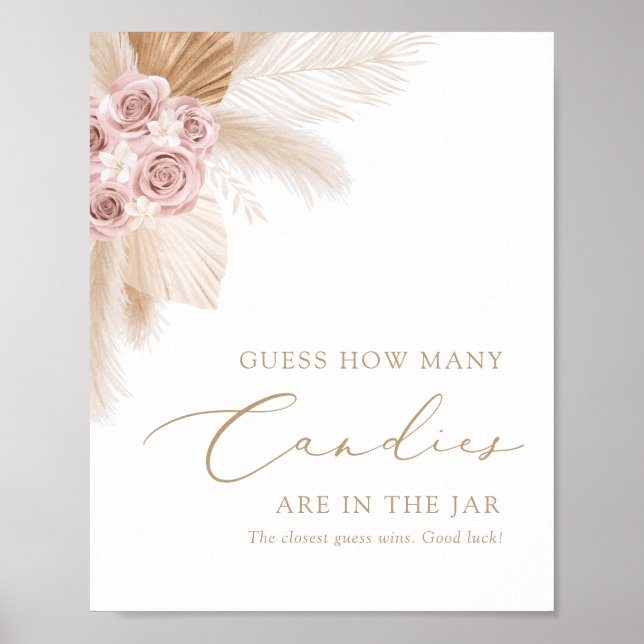 Boho Pampas Grass gissar hur många kanarier som sk Poster (Framsidan)