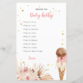 Boho Pampas Grass Ice kräk Prayers for Baby Sign