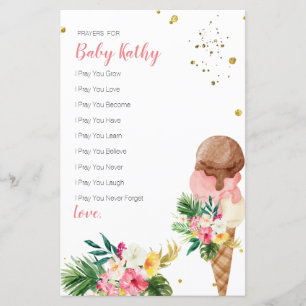 Boho Pampas Grass Ice kräk Prayers for Baby Sign