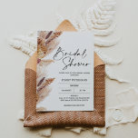 Boho Pampas Grass Inbjudningskort för möhippan<br><div class="desc">Boho Pampas Grass Inbjudningskort för möhippan Elegant Boho temade inbjudningskort för möhippan med en blommigt arrangemang med pampasgräs. Rubriken för kalligrafi är en bild som kan tas bort. Baksidan av inbjudan är en vanlig terracotta färg som också kan ändras. Den här designen är perfekt för en modern möhippa som kallas...</div>