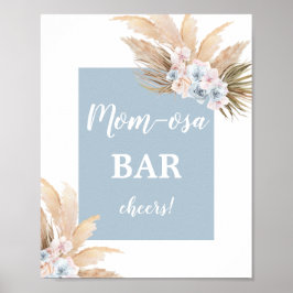 Boho Pampas Grass Mimosa Pub Boy-tecken Poster