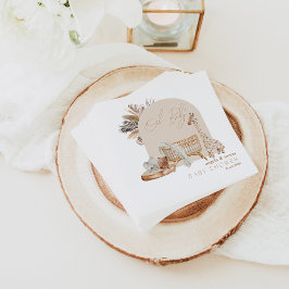 Boho Pampas Grass Neutralt Baby Shower Pappersservett