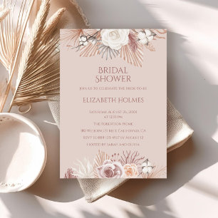 Boho  Pampas Grass och Torkade blommor Inbjudningar