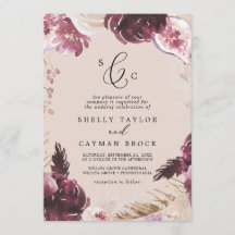 Boho Pampas Grass | Perfekt Monogram Bröllop