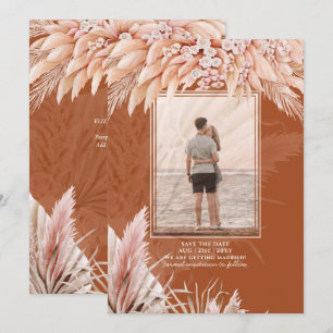 BOHO Pampas Grass PHOTO Terracotta Spara datumet