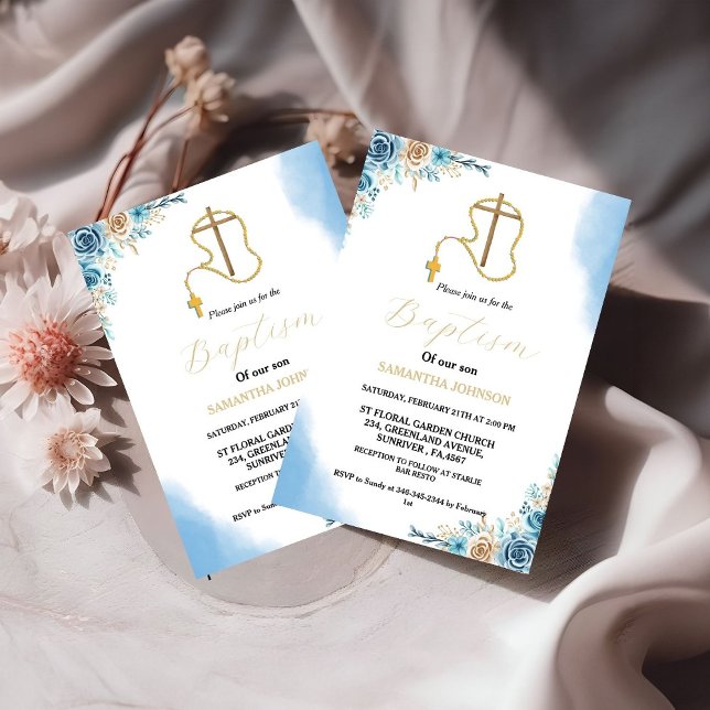 Boho Pampas Grass Rainbow Girl Graptism Christenin Inbjudningar (Skapare uppladdad)