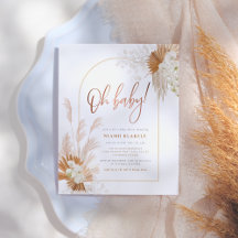 Boho Pampas Grass Ro Arch Girl Baby Shower