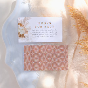 Boho Pampas Grass Ro Girl Baby Shower Tilläggskort