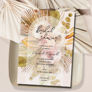 Boho Pampas Grass Ro Möhippa Inbjudningar