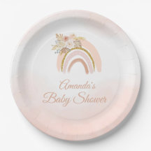 Boho Pampas Grass rosa Rainbow Baby dusch