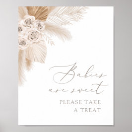 Boho Pampas Grass Spädbarn är Sweet Ta ett prov Poster
