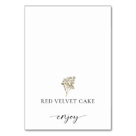 Boho Pampas Grass Tent Food Label Bröllop Buffet Bordsnummer