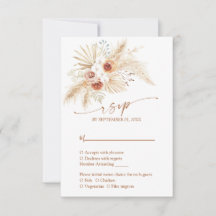 Boho Pampas Grass Terracotta Bröllop
