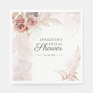 Boho Pampas Grass Terracotta Möhippa Papper Pappersservett