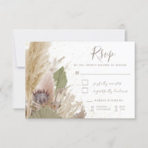 BOHO PAMPAS GRASS WATERCOLOR OSA KORT