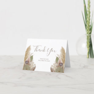 BOHO PAMPAS GRASS WATERCOLOR TACK DU CARD KORT