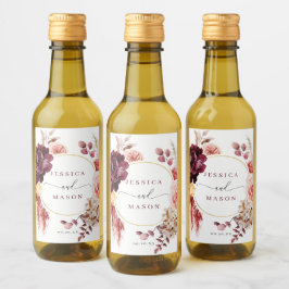 Boho Pampas Grass Wedding Favors Mini Vin-etikett Vinetikett