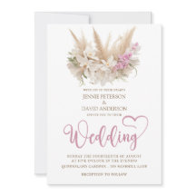 Boho Pampas & Orchid Wedding Investigation Foil