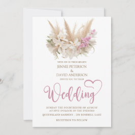 Boho Pampas & Orchid Wedding Investigation Foil