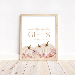 Boho Pampas Rosa Pumpa Kort & Gåvor Poster