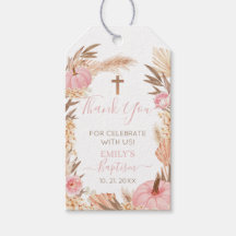 Boho Pampas Rosa Pumpkin Baptism Gift Märkres