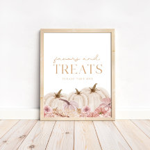 Boho Pampas Rosa Pumpkin Favors och Treats