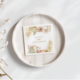 Boho Pampas Tropiska Torkade Blommor Bröllop Pappersservett