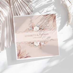 Boho Pampasgräs Bröllop Pappersservett
