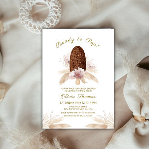 Boho Pampasgräs Glass Is Popsicle Baby Shower Inbjudningar