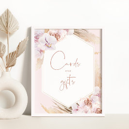 Boho pampasgräs Kort och presenter Poster
