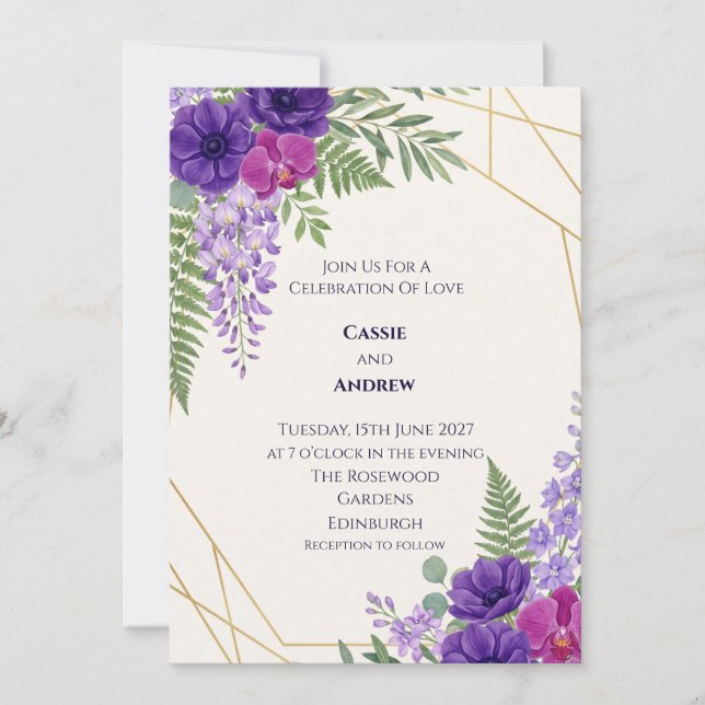 Boho Pampasgräs Torkad Blommig Bröllopsinbjudan Inbjudningar (Framsida)