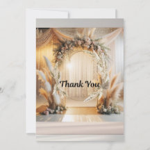 Boho Pampass Blommigt bröllopsinbjudan |Redigerbar