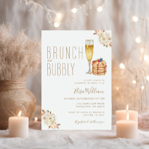 Boho Pancake Brunch och Bubly Möhippa Inbjudningar