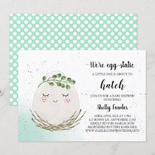 Boho Påskägg Baby Shower-inbjudan - Vår Inbjudningar