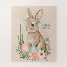 Boho påskkel hare whimsisk pastell pussel