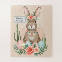 Boho påskkel hare whimsisk pastell pussel