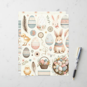 Boho påskkort Scrapbookpapper