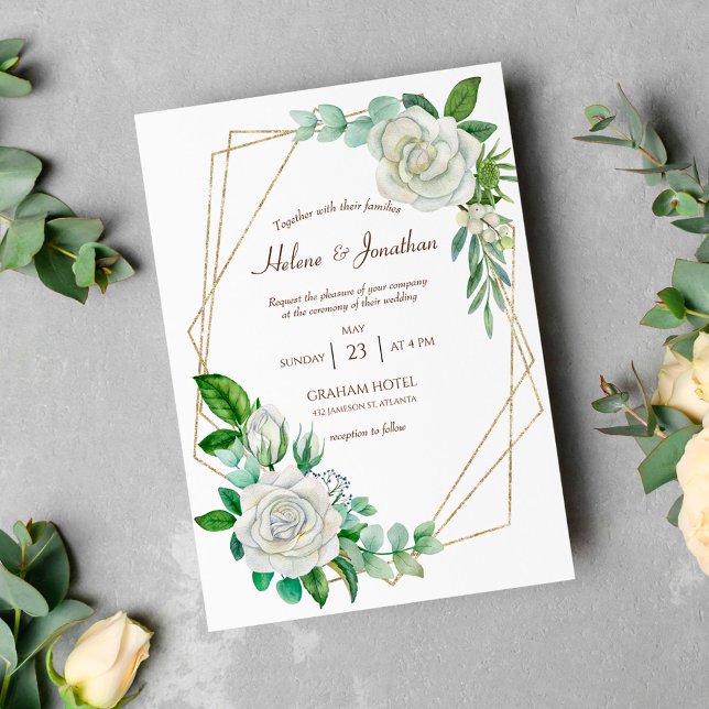 Boho Pastel Blommigt Watercolor Elegant bröllop Inbjudningar (Skapare uppladdad)