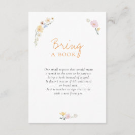 Boho Pastel blommor Kalligrafi Baby Shower Tilläggskort