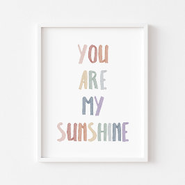 Boho pastel du är min solskenskrift poster