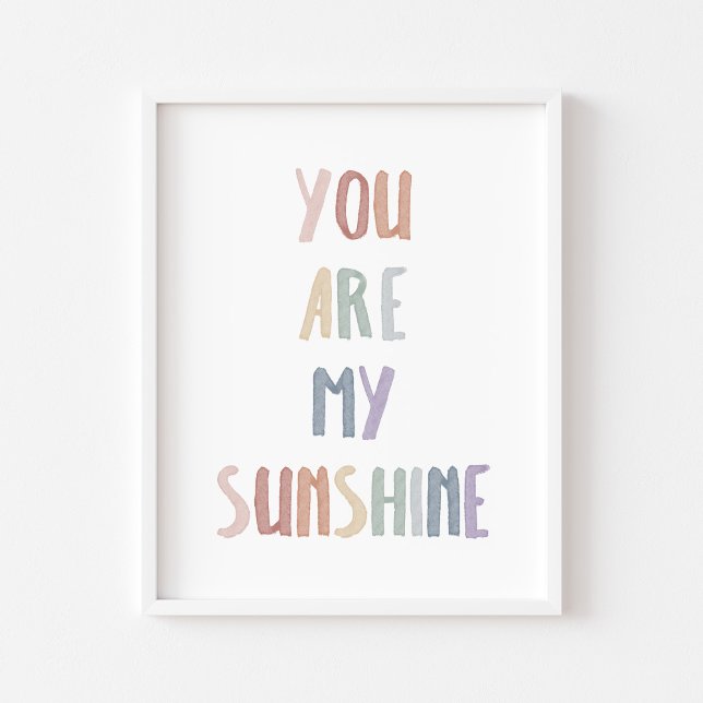 Boho pastel du är min solskenskrift poster (Skapare uppladdad)