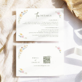 Boho Pastel Elegant Calligraphy Bröllop Tilläggskort