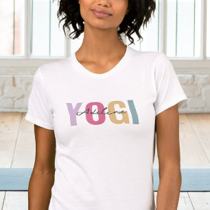 Boho Pastel Färg Yogi med Namn T Shirt