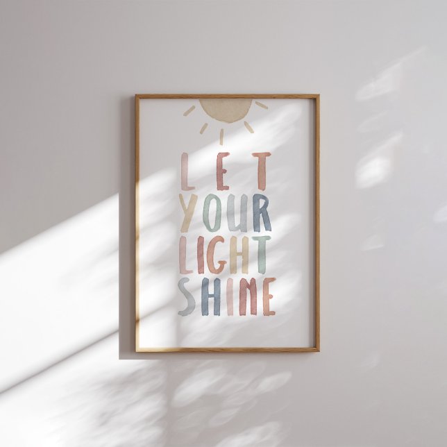 Boho-pastel låter din ljussken skrivas ut poster (Skapare uppladdad)