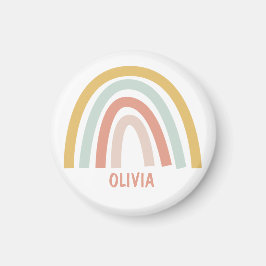 Boho Pastel Rainbow Personlig Magnet