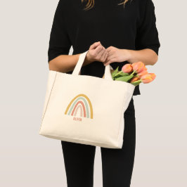 Boho Pastel Rainbow Personlig Mini Tygkasse