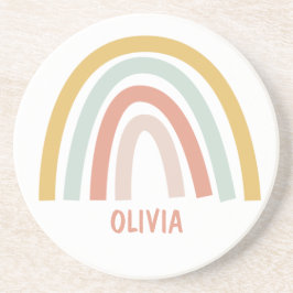 Boho Pastel Rainbow Personlig Underlägg