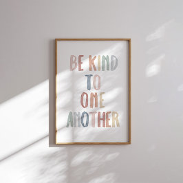 Boho-pastel ska vara snäll mot varandra poster