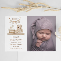 Boho pastel söt nalle leksak. Cute baby-födsel